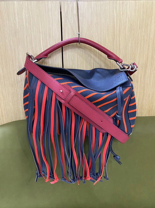 Loewe Striped Fringe Puzzle Bag Limited Edition