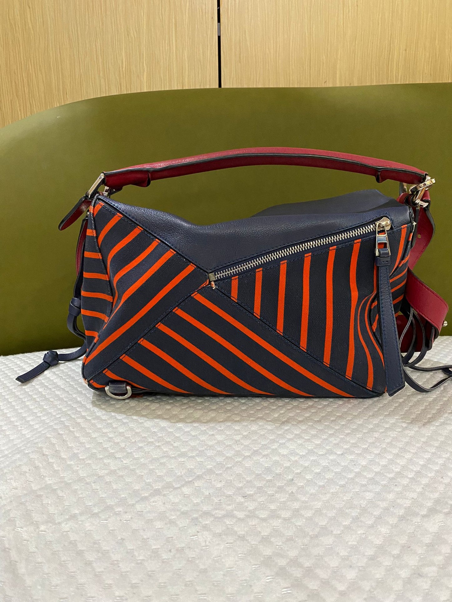 Loewe Striped Fringe Puzzle Bag Limited Edition