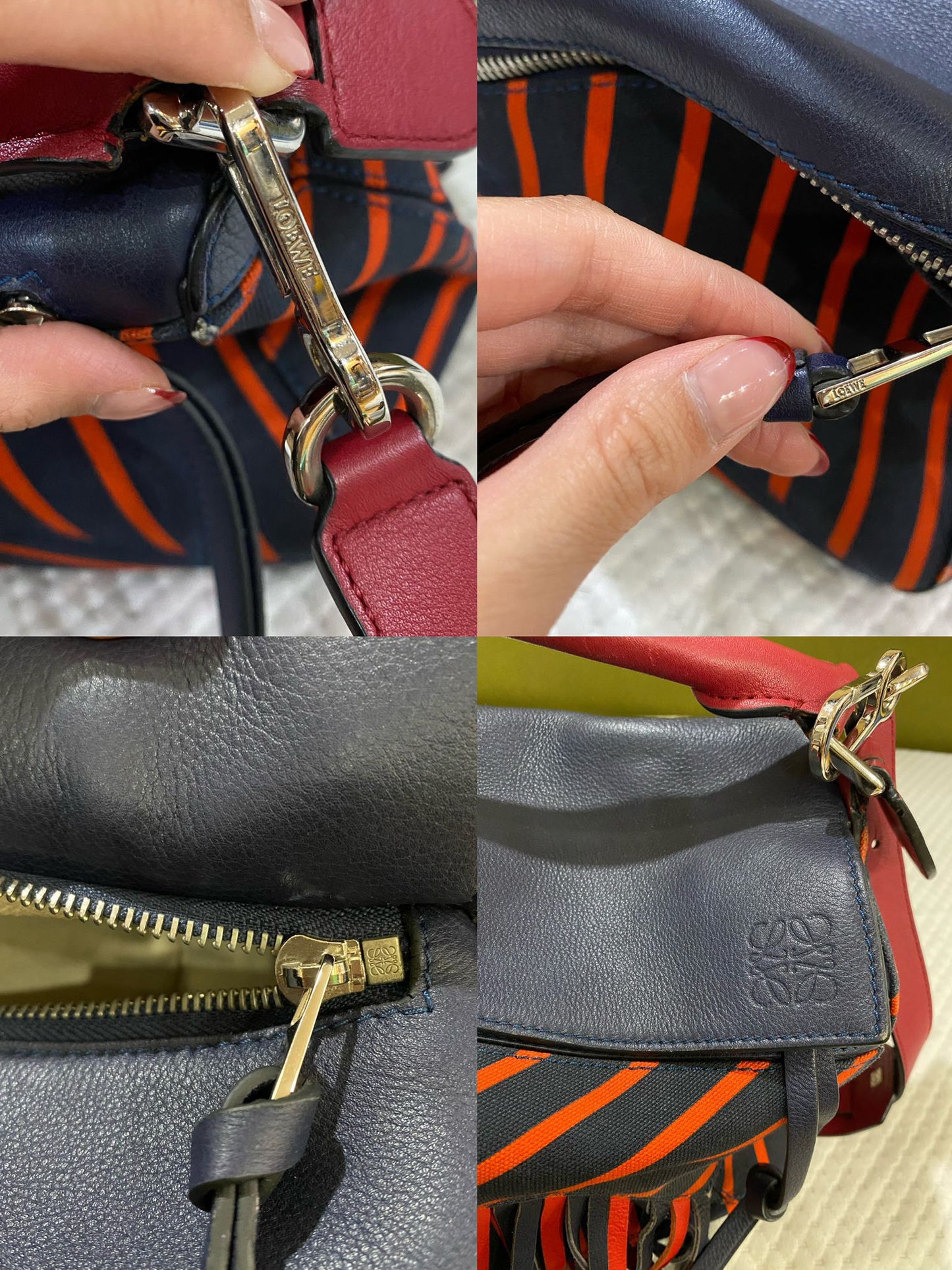 Loewe Striped Fringe Puzzle Bag Limited Edition