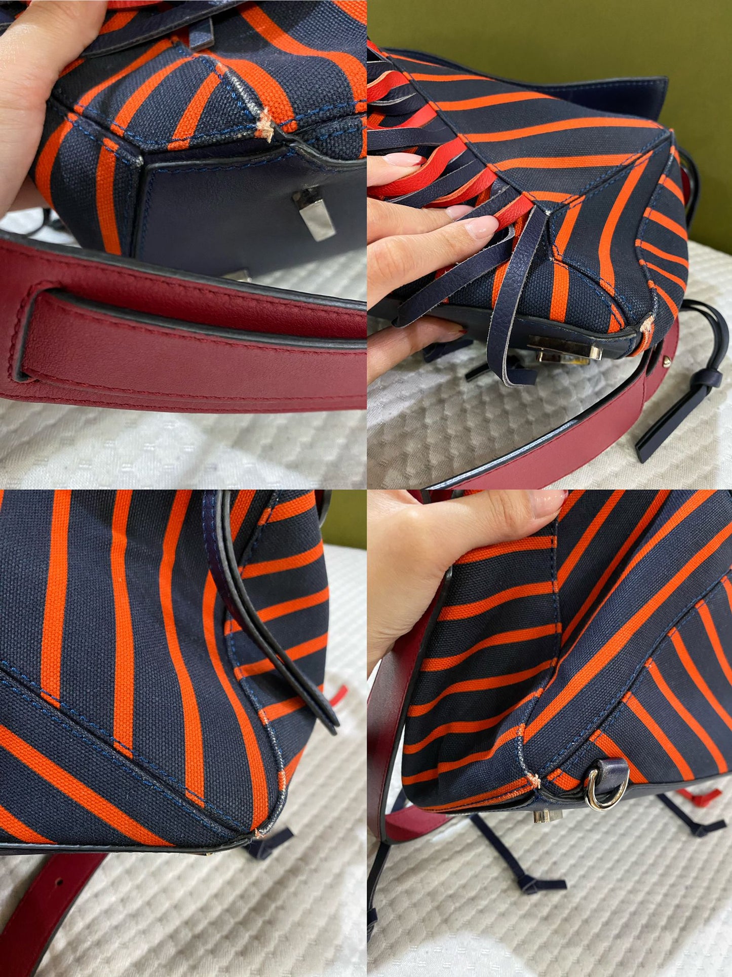 Loewe Striped Fringe Puzzle Bag Limited Edition