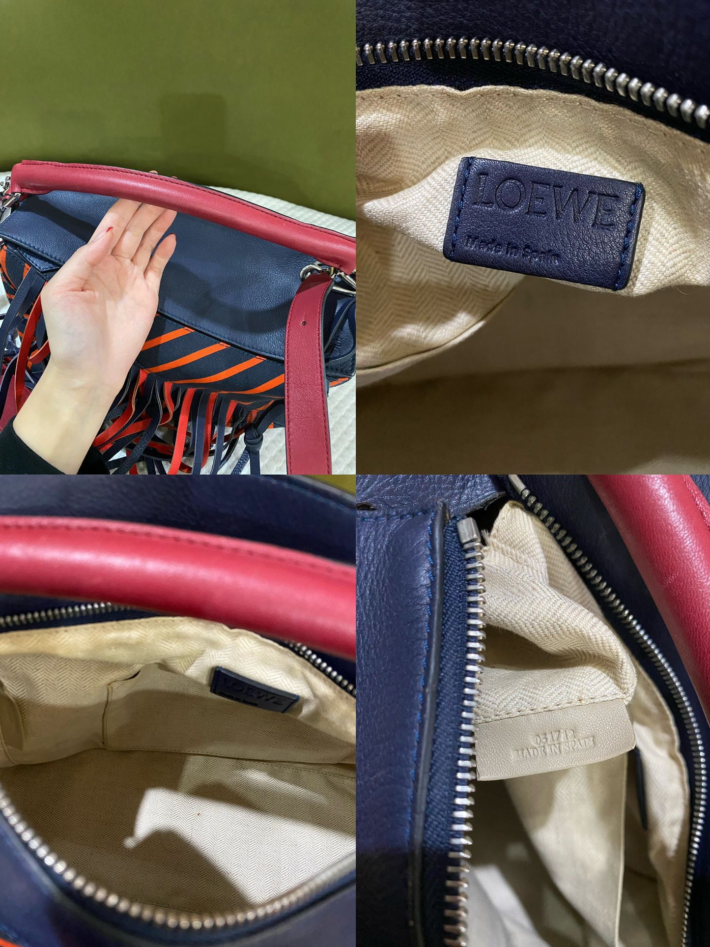 Loewe Striped Fringe Puzzle Bag Limited Edition