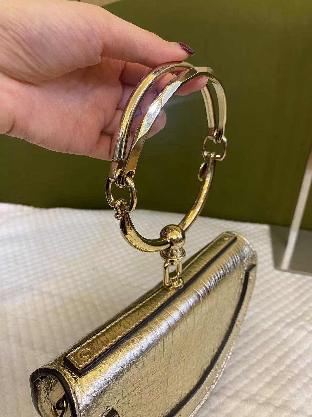 Chloé Nile Minaudière bag in metallic