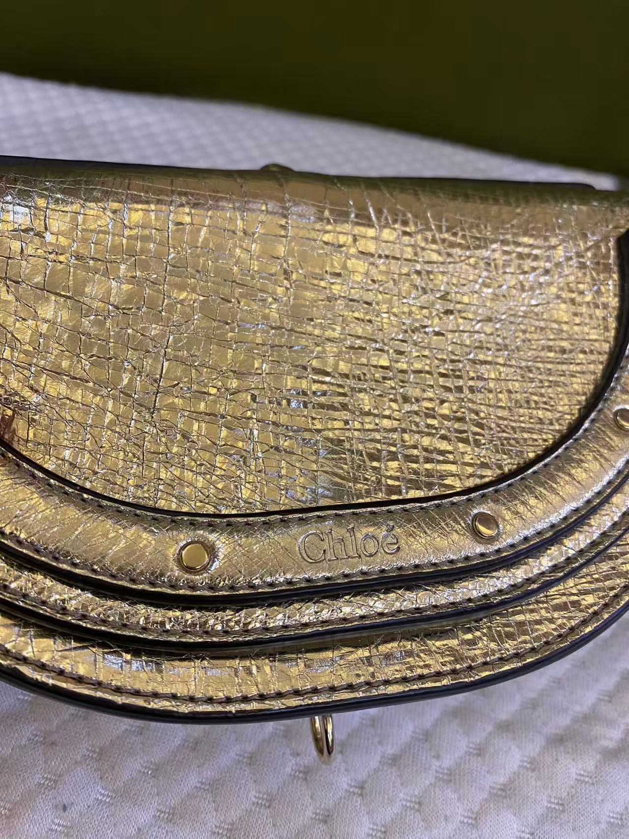 Chloé Nile Minaudière bag in metallic