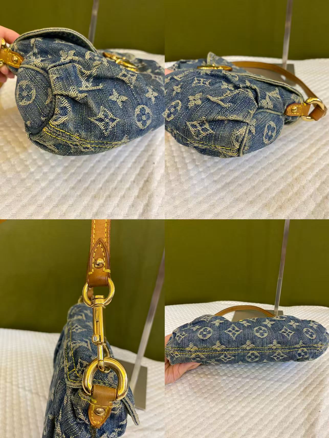 Louis Vuitton Denim Pleaty PM Blue Mini Shoulder Bag