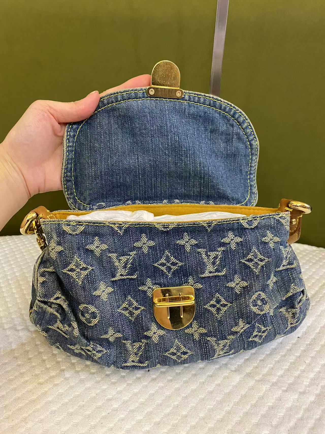 Louis Vuitton Denim Pleaty PM Blue Mini Shoulder Bag