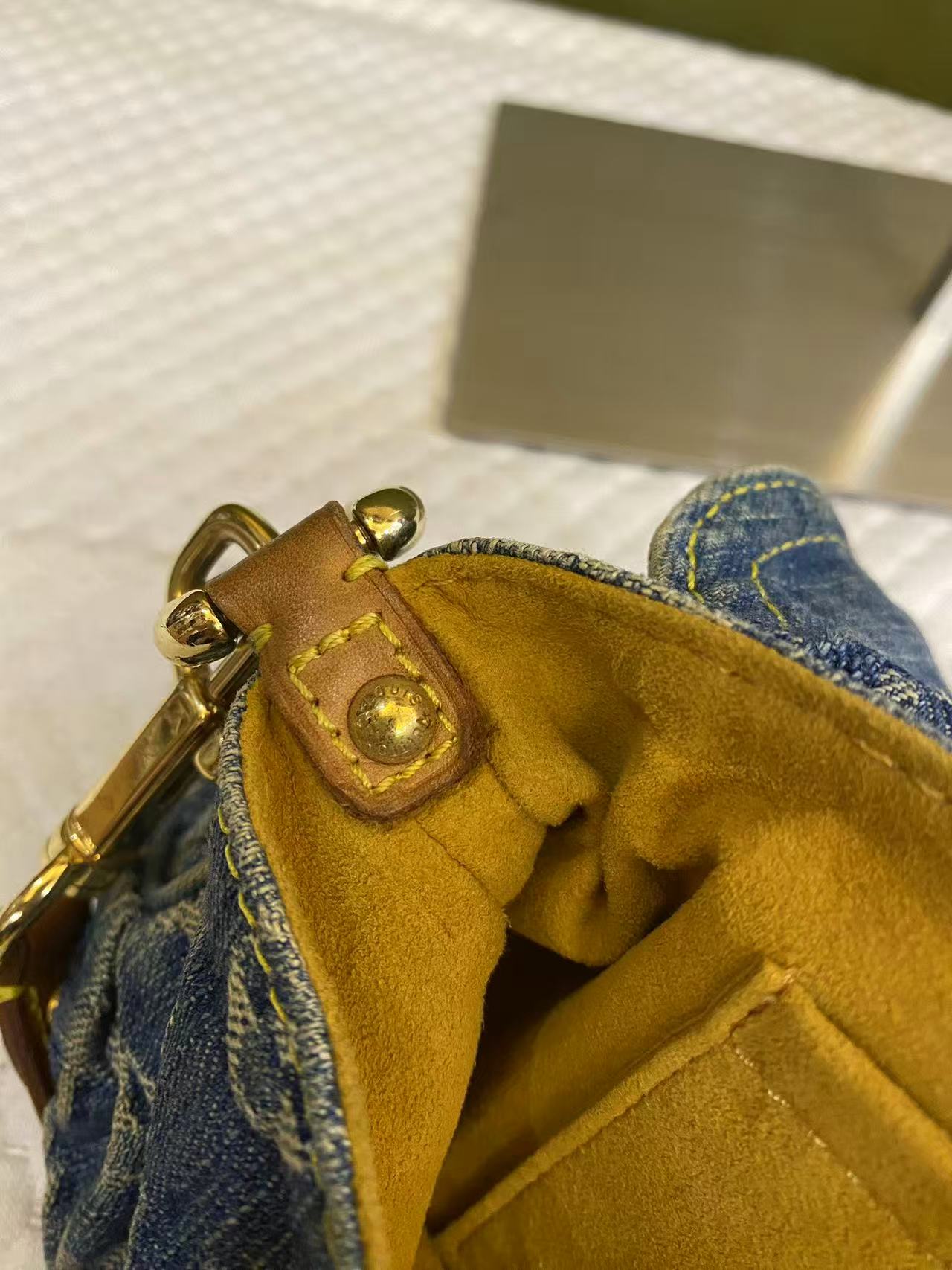 Louis Vuitton Denim Pleaty PM Blue Mini Shoulder Bag