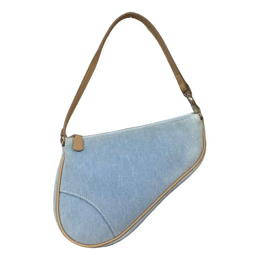 Dior mini light denim saddle