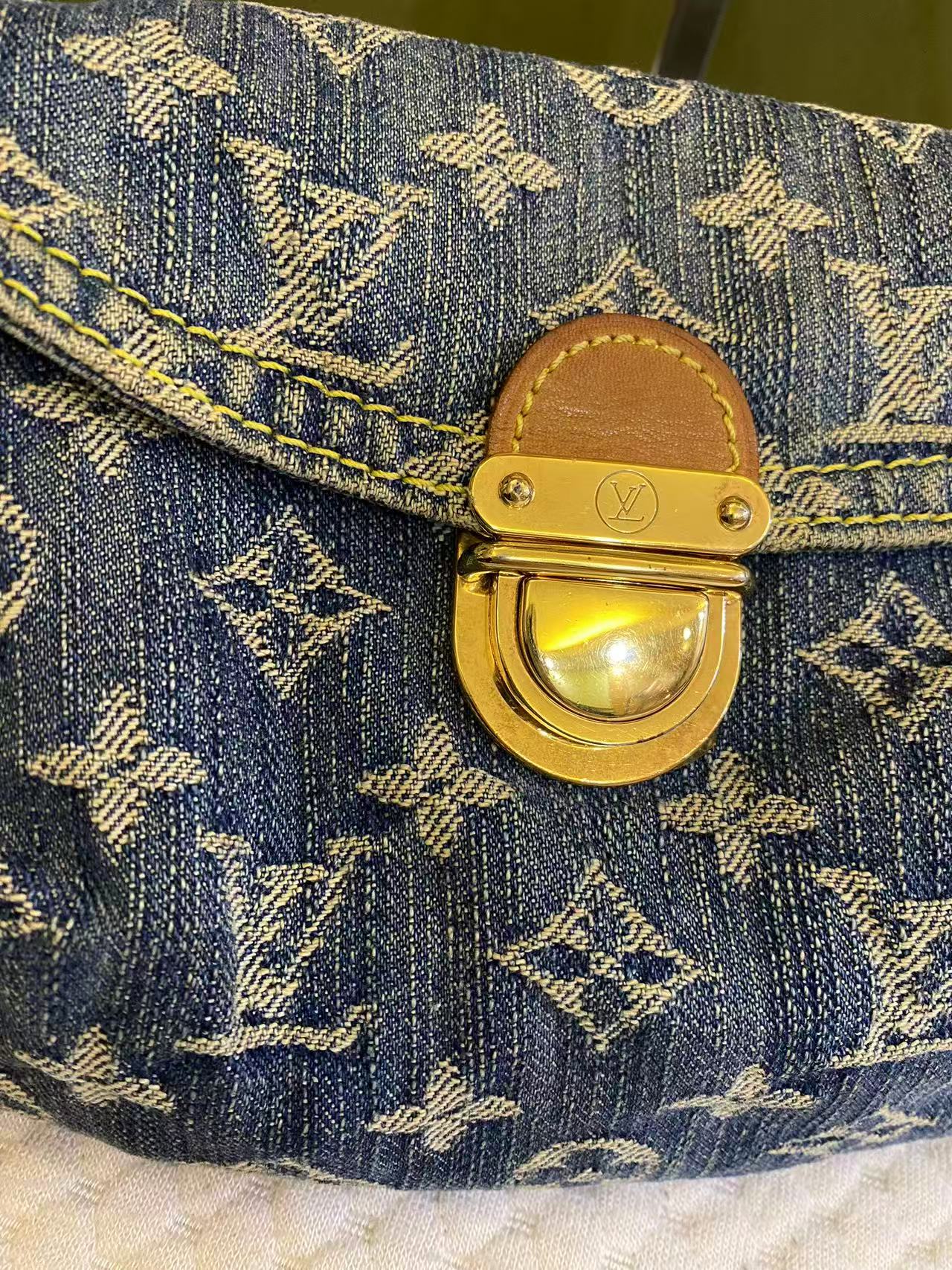 Louis Vuitton Denim Pleaty PM Blue Mini Shoulder Bag
