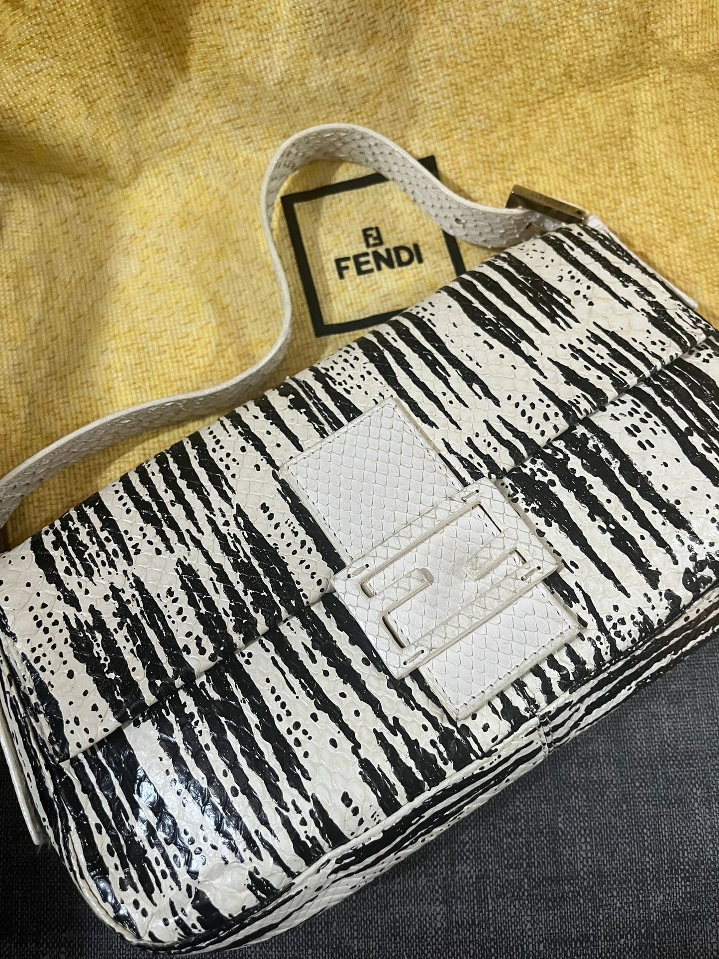 Fendi python baguette