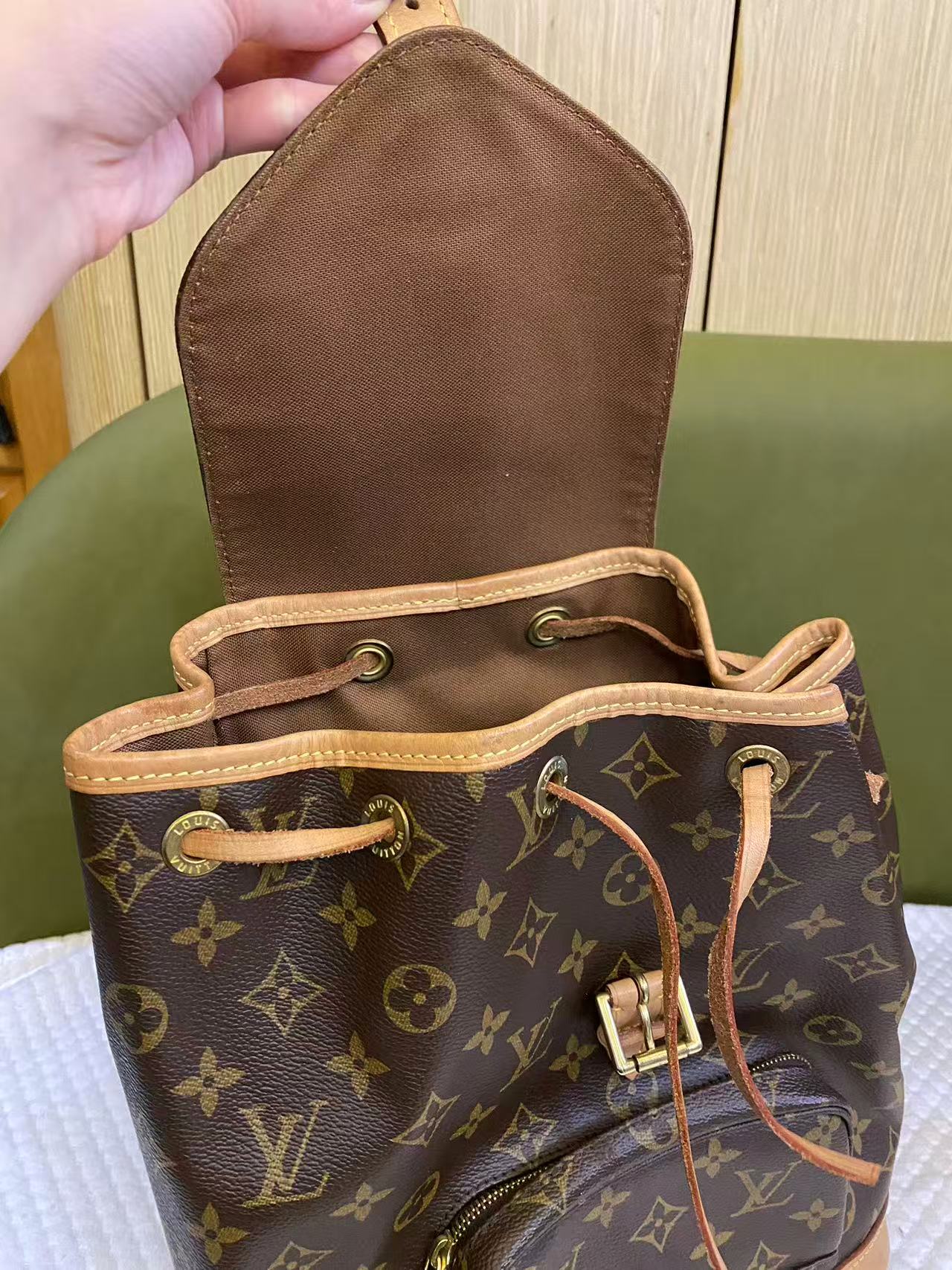 Louis Vuitton Backpack Montsouris MM in Brown Monogram Canvas