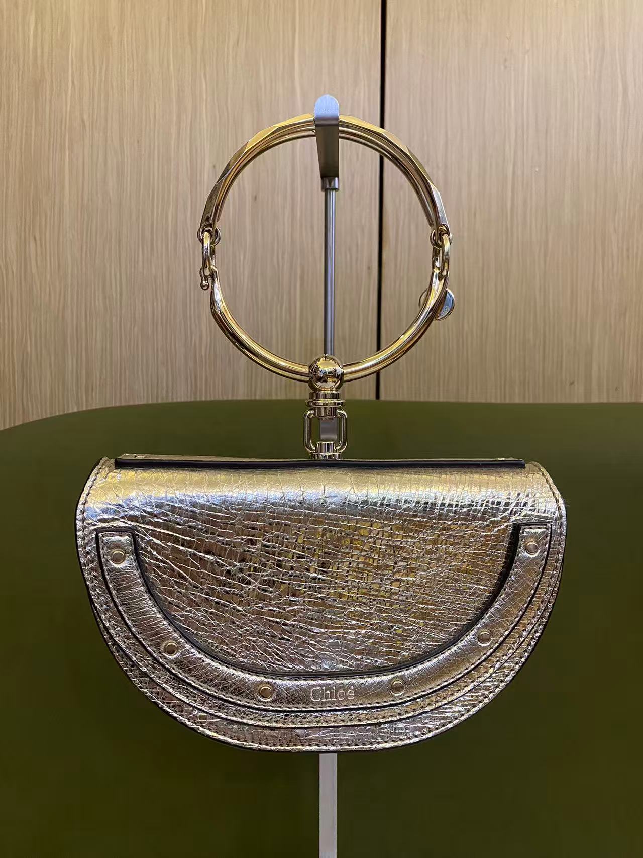Chloé Nile Minaudière bag in metallic